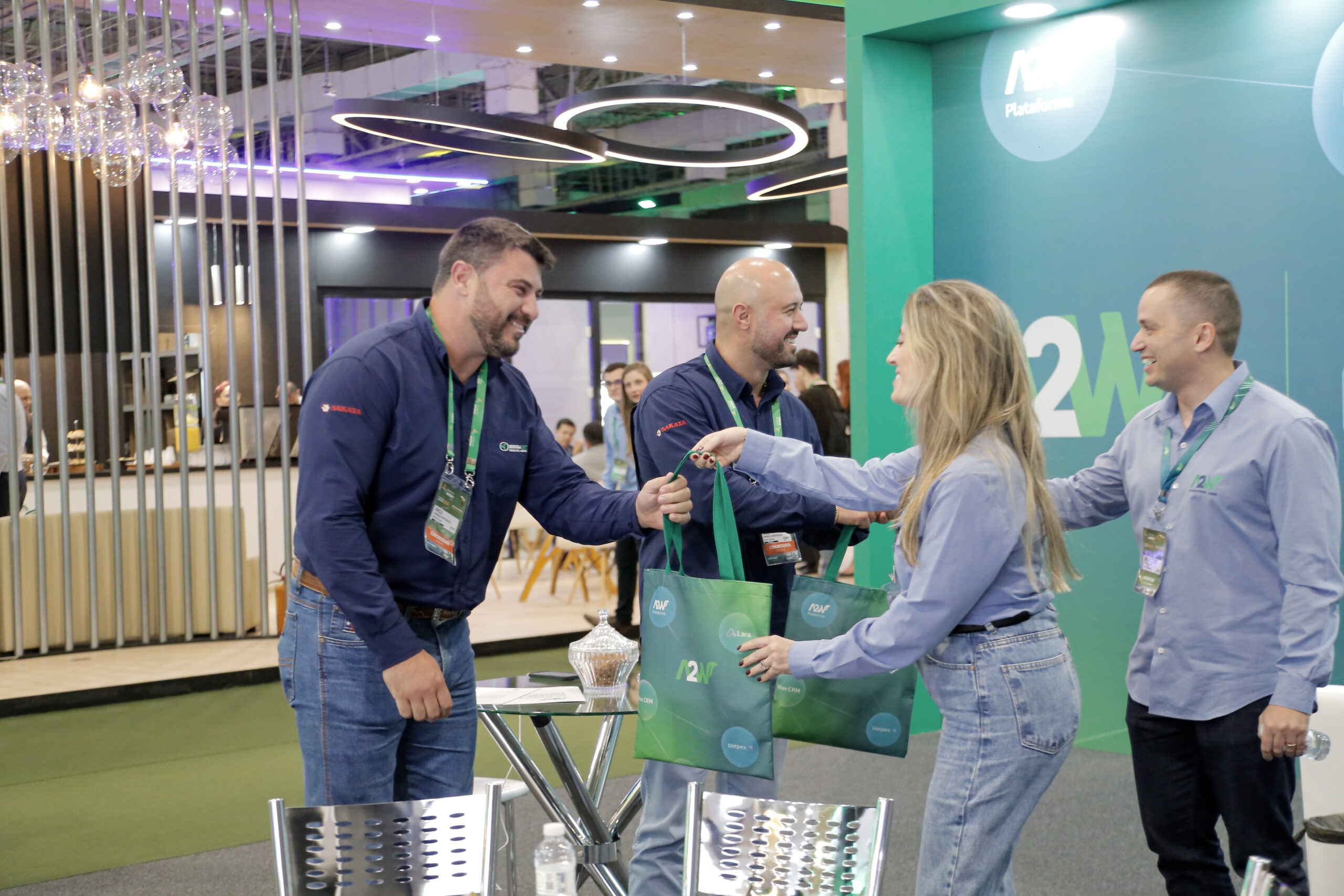 Movimentação no estande P60 da A2W no Congresso ANDAV 2026